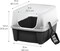 IRIS USA 2 Pack Large Cat Litter Boxes with Scatter Shield and Scoop, Open Top High Sided Cat Litter Pan, Black